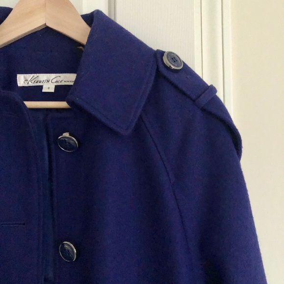 Kenneth Cole Wool Blend Belted Coat - Picture 3 of 7